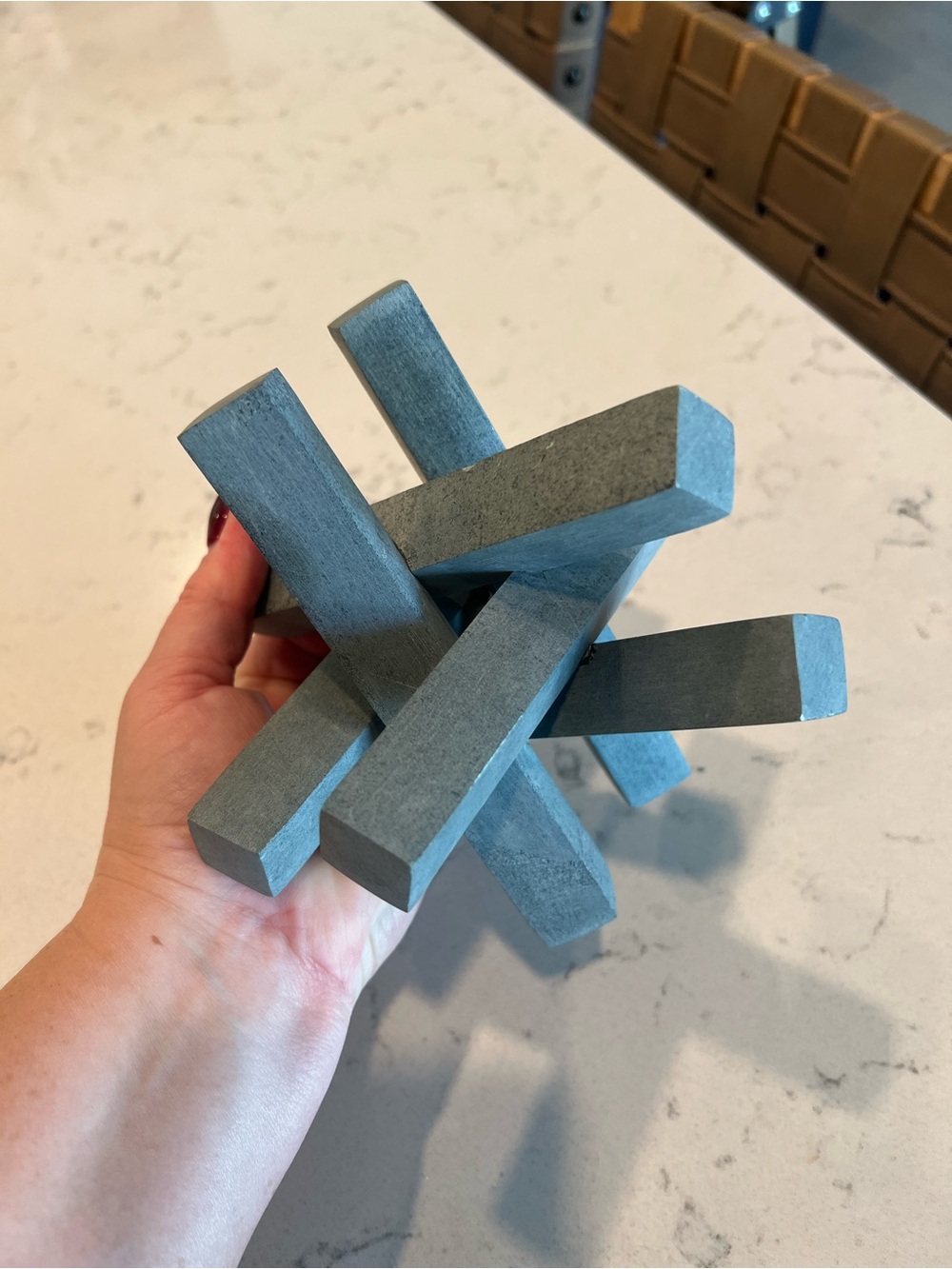 Studio McGee Decorative Puzzle Sculpture - Soapstone - Picture 4 of 5
